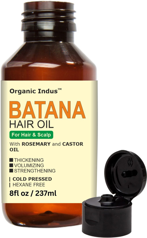 Organic Indus Batana Hair Oil Blend with Rosemary and Castor Oil for Hair growth | 237ml Hair Oil(237 ml)