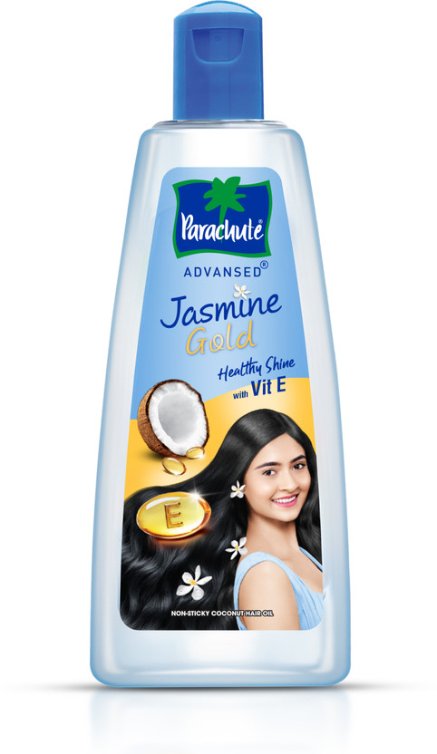Parachute Advansed Jasmine Gold Non-Sticky Coconut Oil With 8X Vitamin-E For Super Shiny Hair Oil(500 ml)