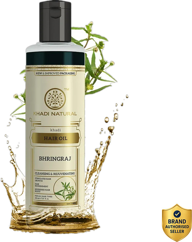 KHADI NATURAL Bhringraj for Strong Healthy Hair Care Use Daily Hair Oil(210 ml)