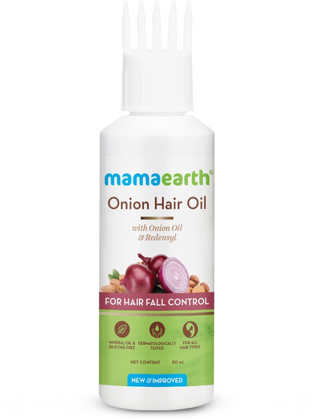 Mamaearth Onion Hair Oil for Hair Regrowth & Hair Fall Control Hair Oil(50 ml)