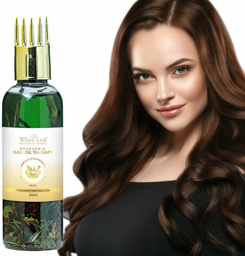 White Leaf Hair Oil Rich in Protein for Strong & Thicker Hair & Moisturization Hair Oil Price
