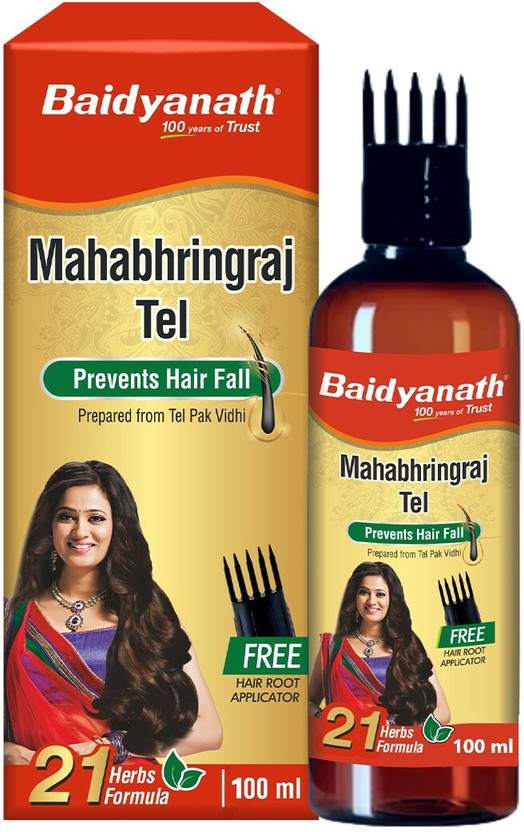Baidyanath Mahabhringraj Ayurvedic Hair Oil- Helps for Hair Growth, Nourishment, Complete Hair Care, Anti-hair Fall, Anti-Dandfruff- No Added Chemicals or Fragrance Hair Oil(100 ml)
