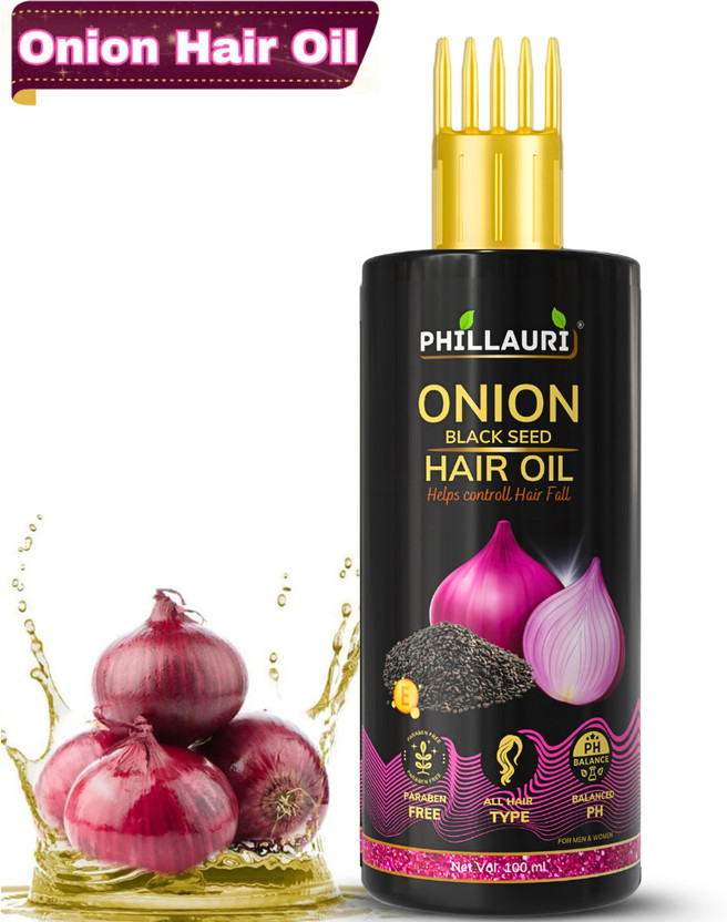 Phillauri Phillauri Black Seed Onion Hair Oil Hair Regrowth For Men And Women Beautiful Hair Hair Oil(100 ml) - Flipkart Deal
