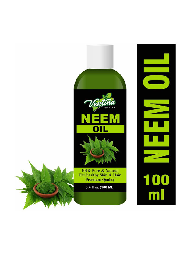 Ventina Ventina Organics 100% Pure & Natural Neem Oil (Cold Pressed) For Skin & Hair-100ML Hair Oil(100 ml) - Flipkart Deal