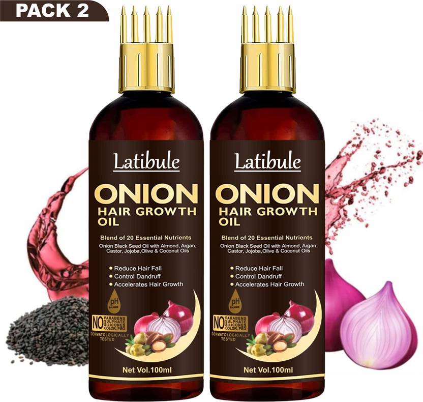Latibule Black Seed Onion Hair Oil WITH COMB APPLICATOR Regrowth