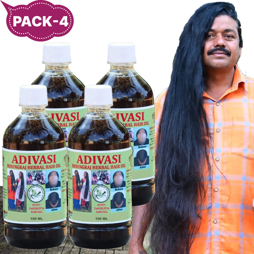 Adivasi Herbal hair oil for hair growth Pure Ayurvedic Hair Fall Control Oil.j4 Hair Oil(400 ml)