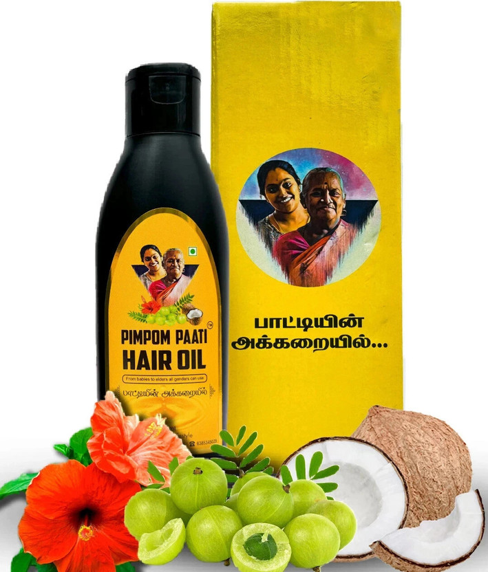 PIMPOM PAATI Hair Growth Oil with Amla&Hibiscus|Women&Men|Natural Hair Oil(100 ml)
