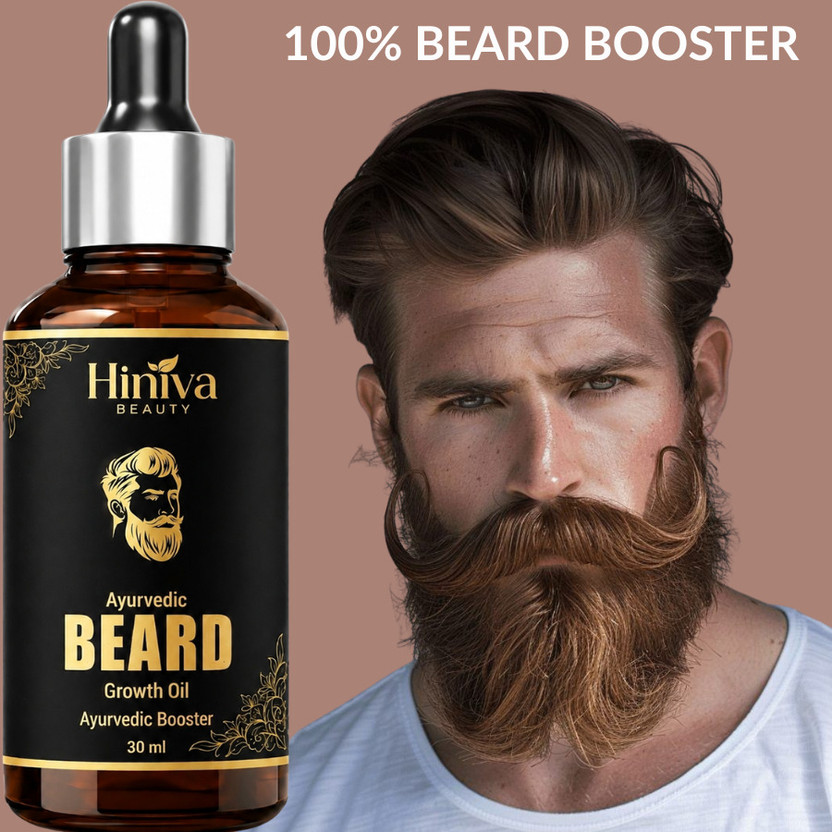 Hiniva Beauty Get Long Beard Oil for Soft Beard Care and Healthy Looking Growth Hair Oil(30 ml)
