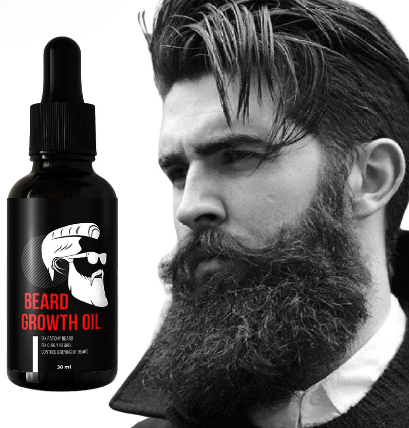 GLOCARE 100% Natural Beard Growth Oil - No SLS, No Paraben  Hair Oil(30 ml)