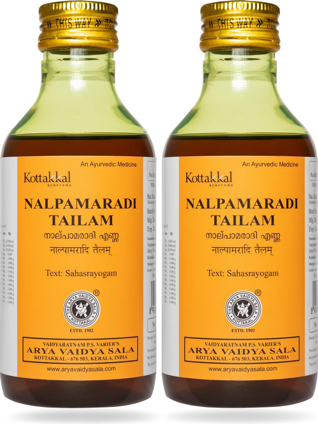 Kottakkal ayurveda Nalpamaradi Tailam For Beautiful Soft Skin, Massage Oil For Face & Body Hair Oil(400 ml)