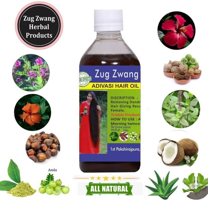 ZugZwang Adivasi herbal hair oil For Hair Fall Control hair Oil (250ml