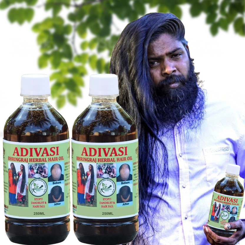Adivasi BHRINGRAJ HERBAL SHINY Loss oil Hair Oil�250 ML Hair Oil(500 ml)
