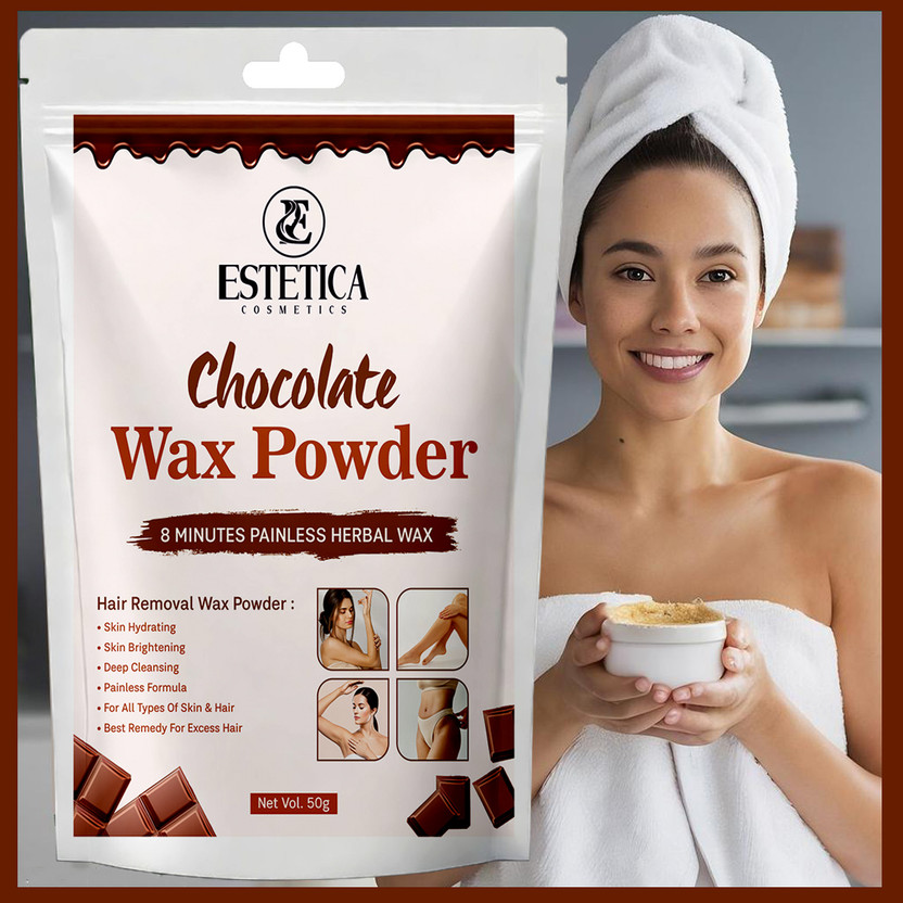 Estetica Cosmetics Chocolate Wax Powder Advanced Deep Cleansing Hair Removal Powder(50 g)