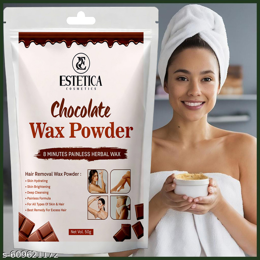 Estetica Cosmetics Chocolate Wax Powder Smooth Skin Herbal Wax Powder Powder(50 g)