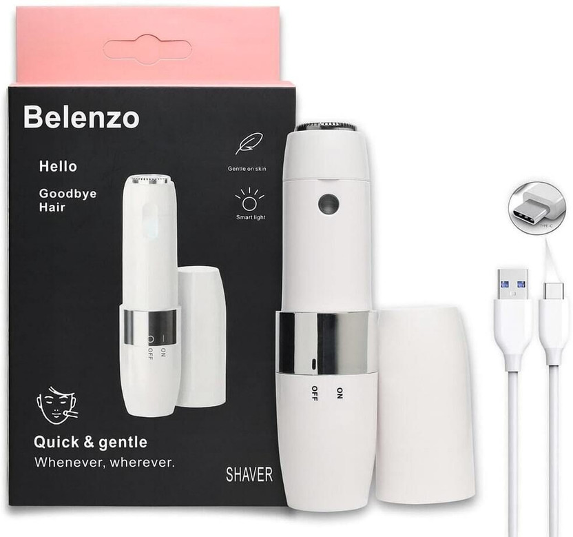 BELENZO Electric Facial Hair Remover for Women with Smartlight Strips(1 Strips)