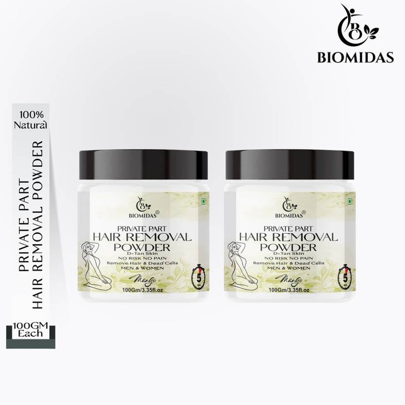 Biomidas Private Part Hair Removal Powder (Mango Fragrance) Men & Women