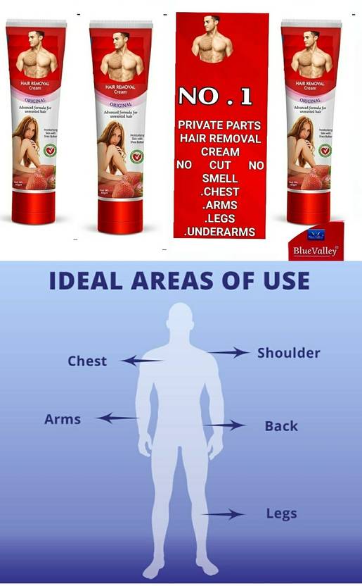 BLUE VALLEY Men's private hairs removal cream har jagah ke baal saaf