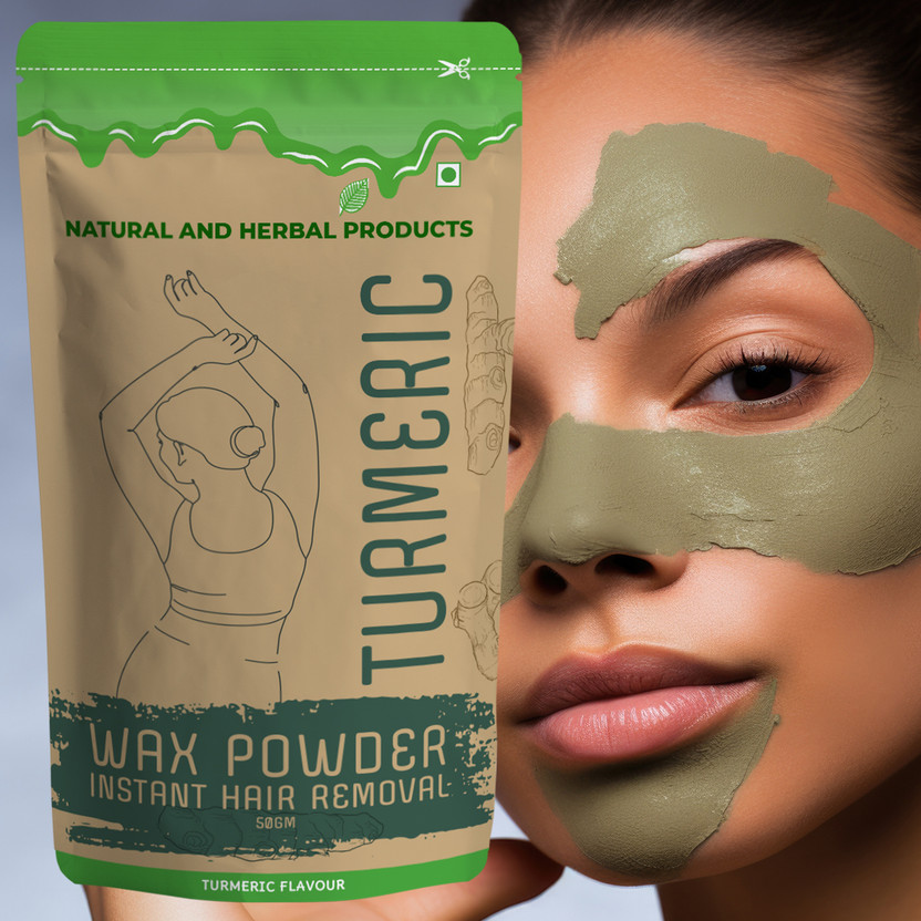 NATURAL NATURAL AND HERBAL PRODUCTS Turmeric Facial Wax Hair Removal, Face Wax - 5 Min Painless Organic Face Waxing Wax(50 g) - Flipkart Deal