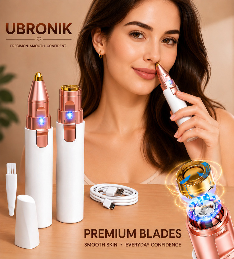 UBRONIK 2 in 1 Blawless Painless Facial Hair Remover Device Strips(1 g)