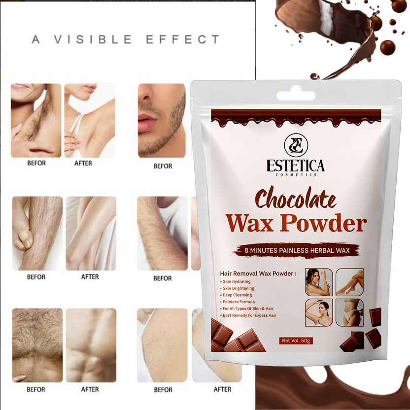 Estetica Cosmetics Chocolate Wax Powder Advanced Herbal Wax Powder Powder(50 g)