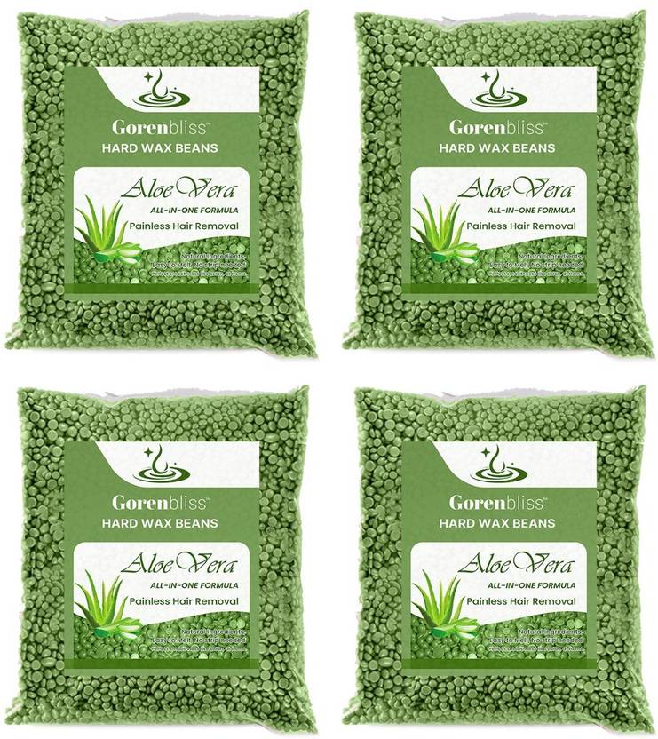 RELDOR Aloe Vera Hair Body Hard Wax Beans Full Body 4 Pcs 100g Wax