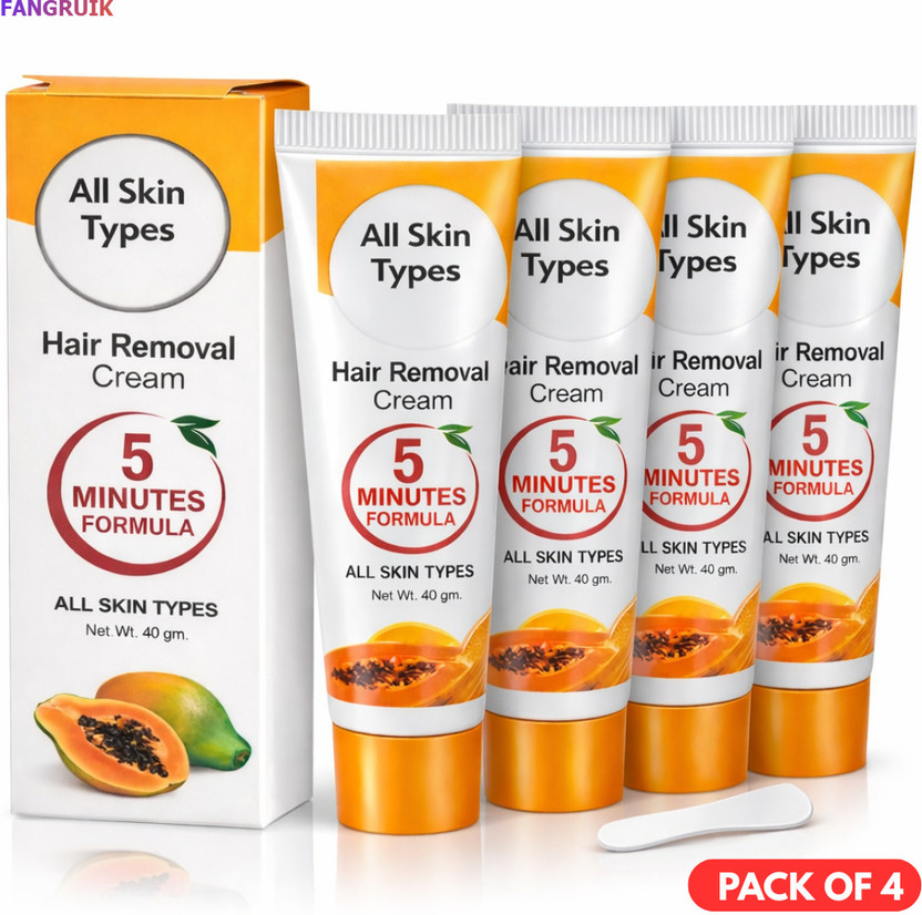 Fangruik Men’s Chest & Upper Hair Dropper — Cream for Bulk Reduction Grooming(4 Items in the set)