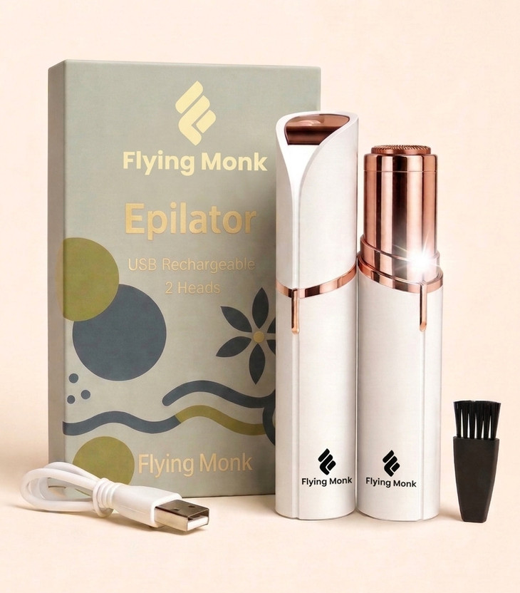 Flying monk Lipstick Shape Electronic Facial Hair Remover Shaver Waxing Strips(150 g)
