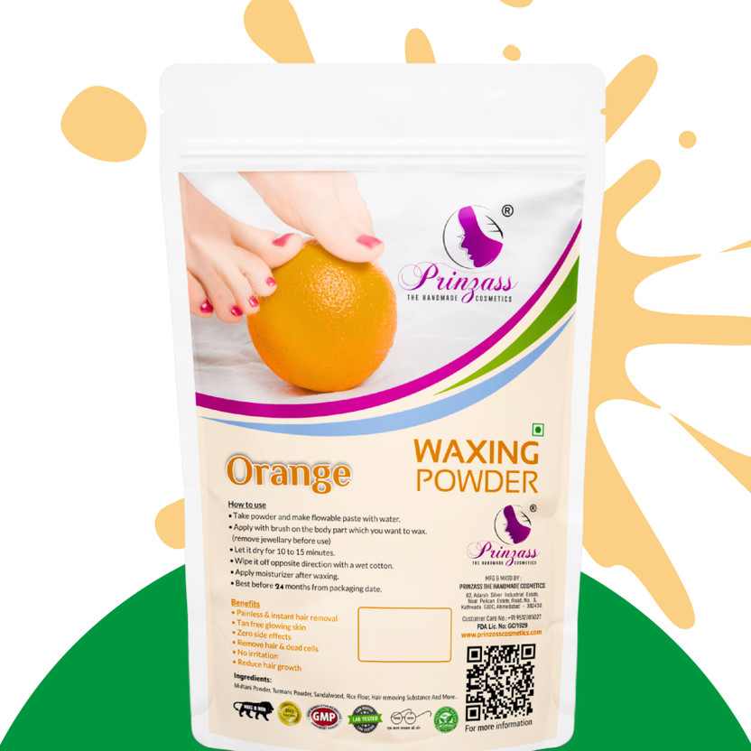 prinzass cosmetics Herbal Wax Powder ( Orange Flavor ) Wax(100 g)