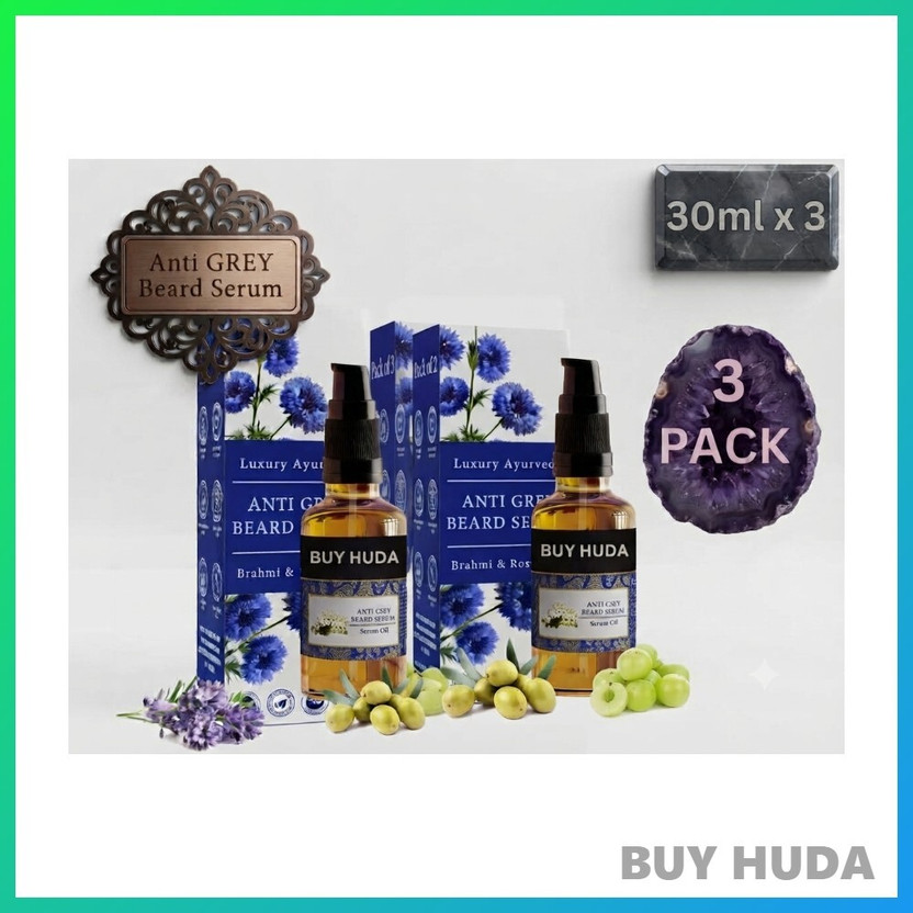 BUY HUDA Anti Grey Hair Serum 30g Pack of 3 for Daily Hair Care(90 ml)