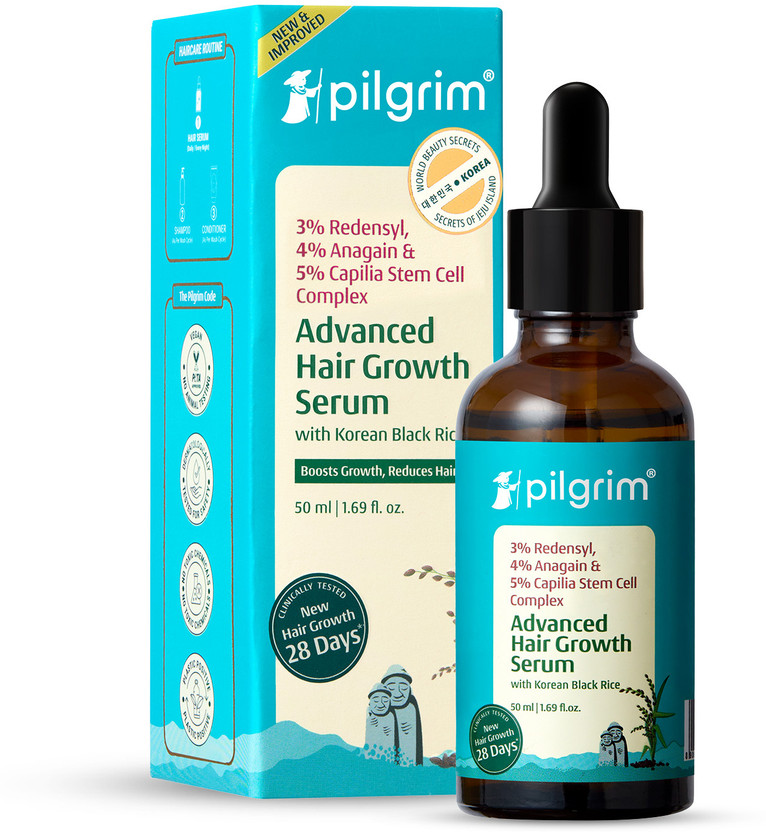 Pilgrim Advanced Hair Growth Serum With Rosemary & Korean Black Rice For Men & Women(50 ml)