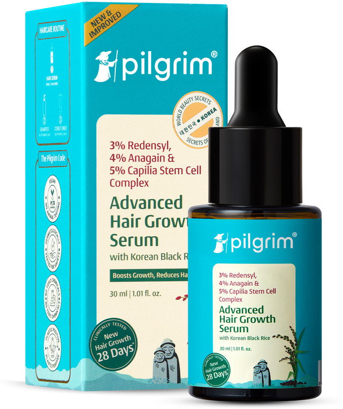Pilgrim Advanced Hair Growth Serum With Rosemary & Korean Black Rice For Men & Women(30 ml)