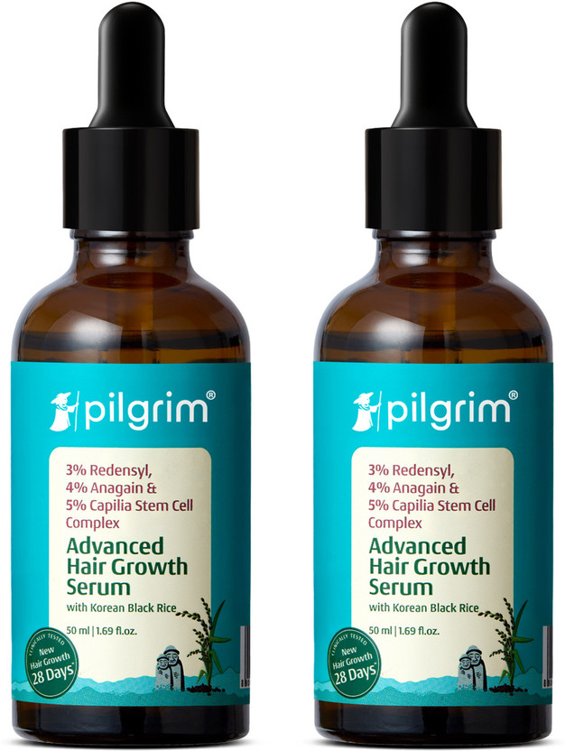 Pilgrim Pilgrim Advance Hair Growth Serum For Women & Men With Korean Black Rice 50ml Pack of 2(100 ml) - Flipkart Deal
