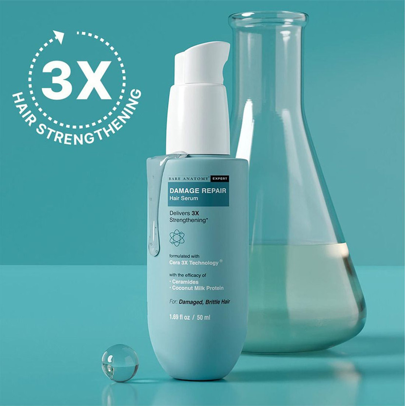 BARE ANATOMY Damage Repair Hair Serum | With Coconut Milk & Keratin | For Damage Free Hair(100 ml)