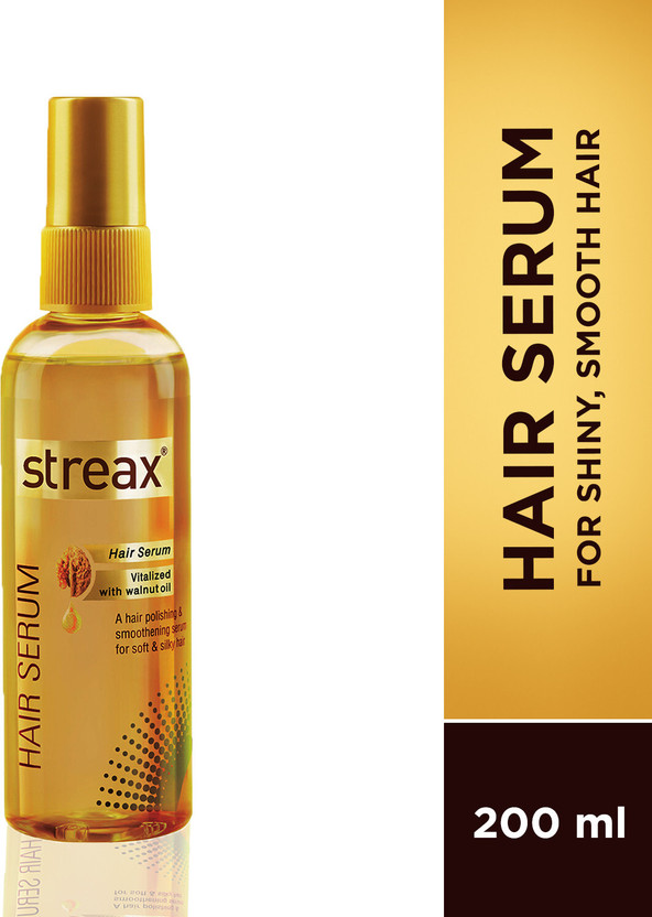Streax Vitalized with Walnut Oil, For Hair Smoothening and Shine , Hair Serum(200 ml)