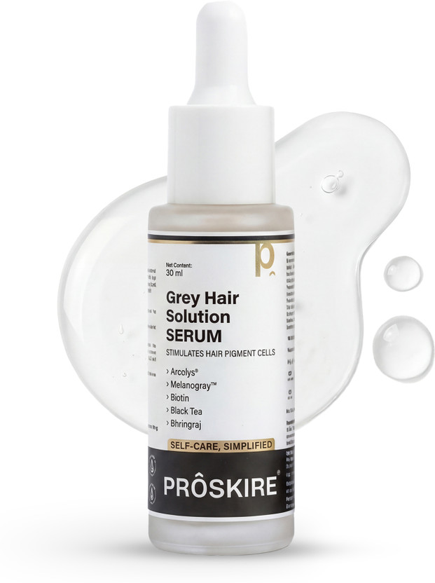 Proskire Grey Hair Solution Serum for Men & Women I Reduce White Hair & Premature Greying(30 ml)