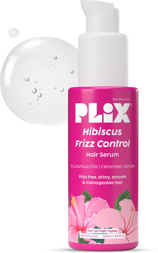 The Plant Fix Plix Hibiscus Frizz Control Serum | Smoothes Frizzy Hair | 13 Nourishing Oils(50 ml)