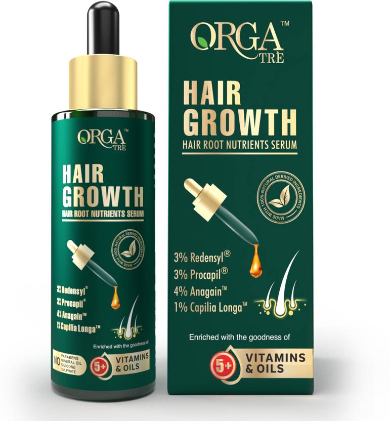 Orgatre Hair Growth Serum Redensyl, Anagain, Procapil & Capilia Longa