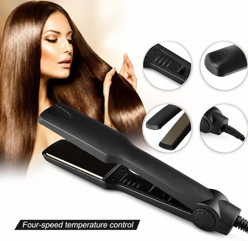 Zeno Volt 329 Ceramic Flat Iron Hair Straightening Tool Hair Straightener(Black)