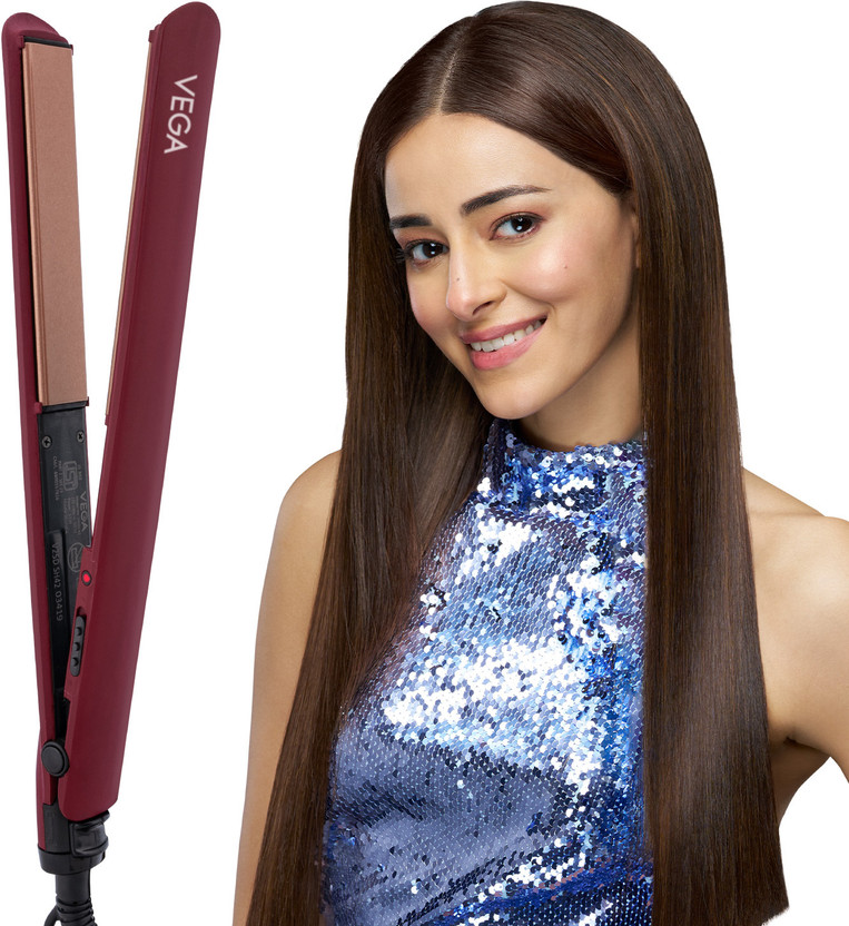 VEGA VEGA Ceramic SleekOn Hair Straightener for Women with Quick Heat up & Travel Lock, (VHSH-44) Hair Straightener(Red) - Flipkart Deal