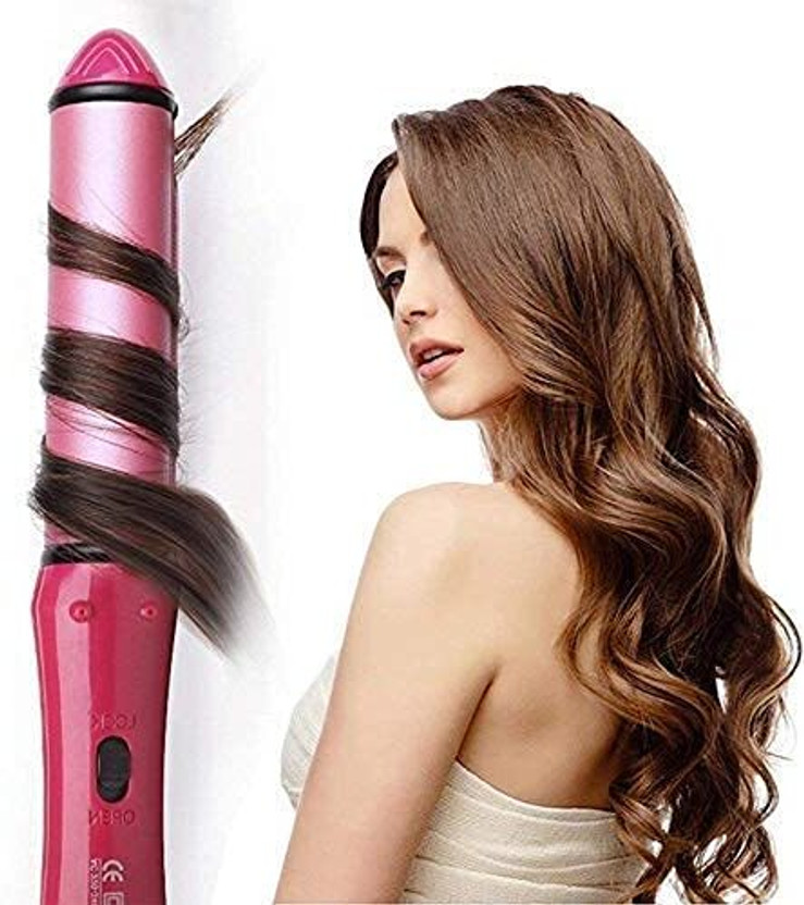 VELVIA 2 in 1 Hair Straightener & Curler for Women | Hair Styling Machine 2 in 1 Hair Straightening & Curling Machine | Hair Styling Tool Hair Straightener(Pink)