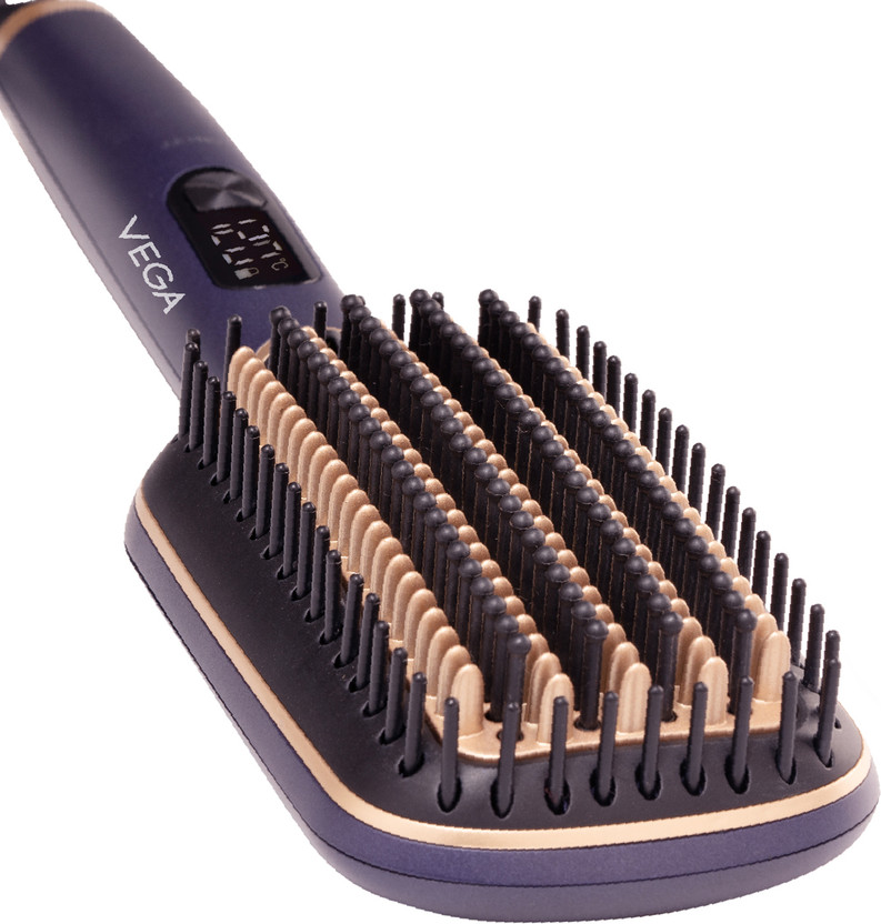 VEGA Vega LitStyle L1 Hair Straightener Brush VHSB-06 Hair Straightener Brush(Blue)