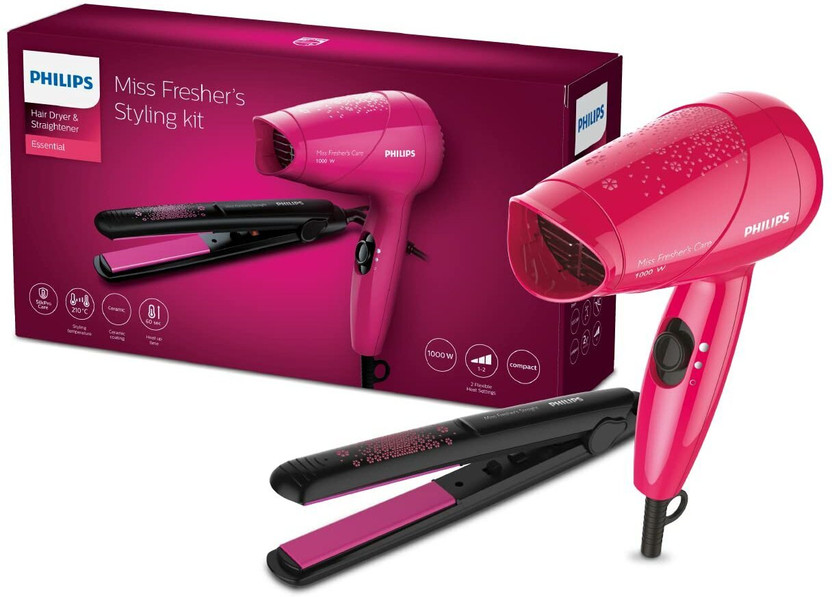 Philips PHILIPS HP8643/46 HP8643/46 Hair Straightener(Black, Pink) - Flipkart Deal