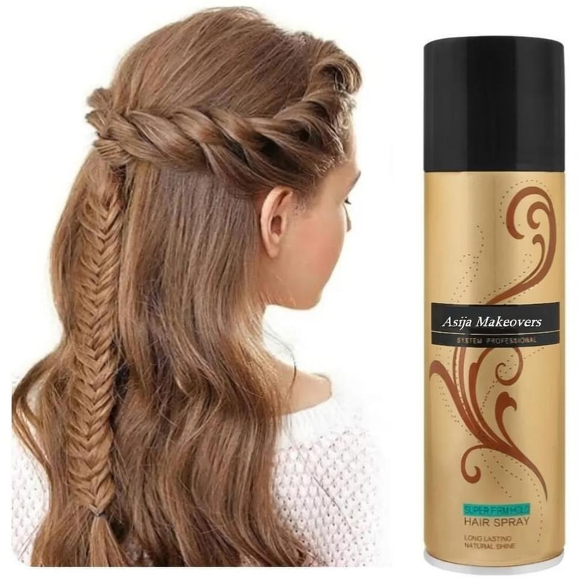 asija makeovers Professional Hair setting/Fixing spray long lasting for Men and Women Hair Spray(200 ml)