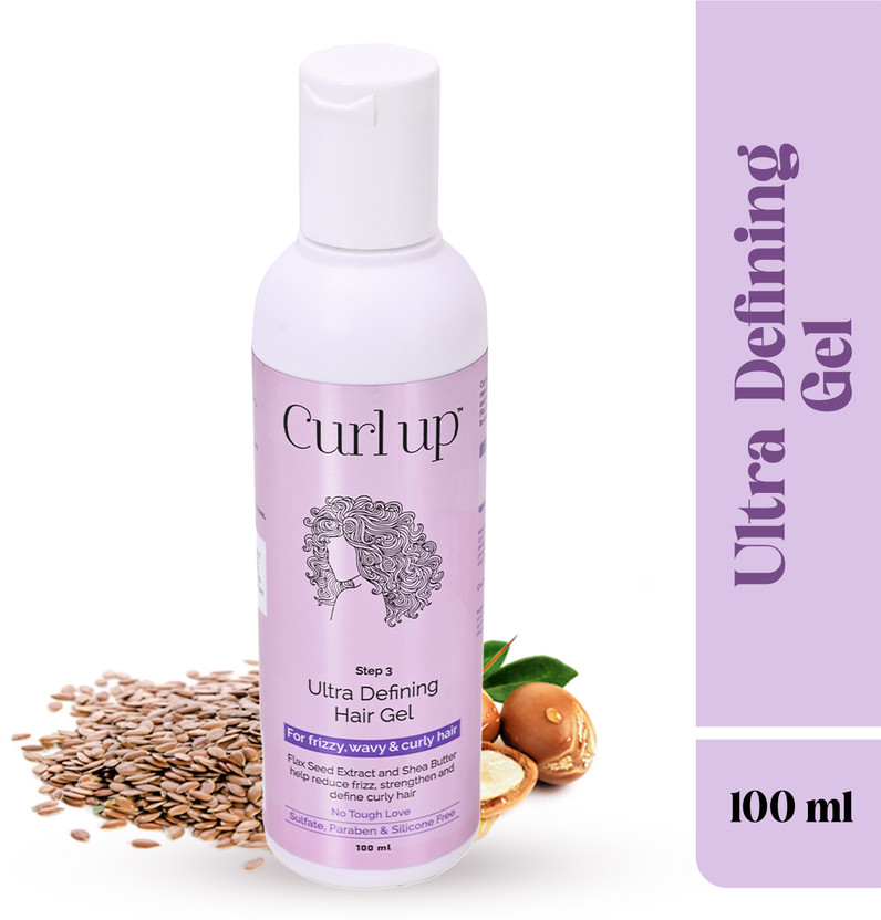 CURL UP Ultra Defining Hair Gel | Strong Hold Flaxseed Hair Gel for Curly hair Hair Gel(100 ml)