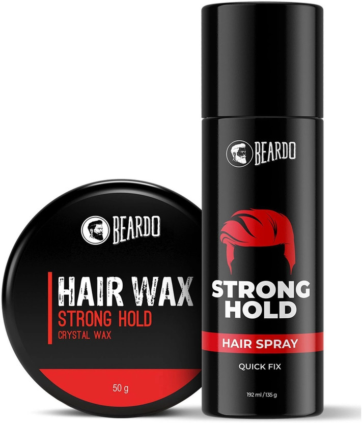 BEARDO Strong Hold Combo Hair Styling Kit with Hair Spray and Hair Wax Hair Spray(2 ml)
