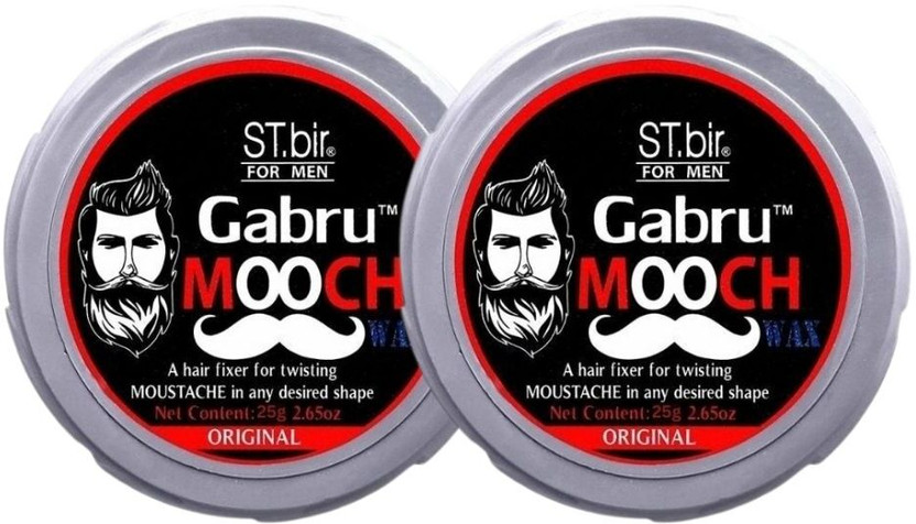 GABRU Orignal Mooch Wax For Men Mooch Styling Long Lasting Matte Finish Pack of 2 Hair Wax(25 g)