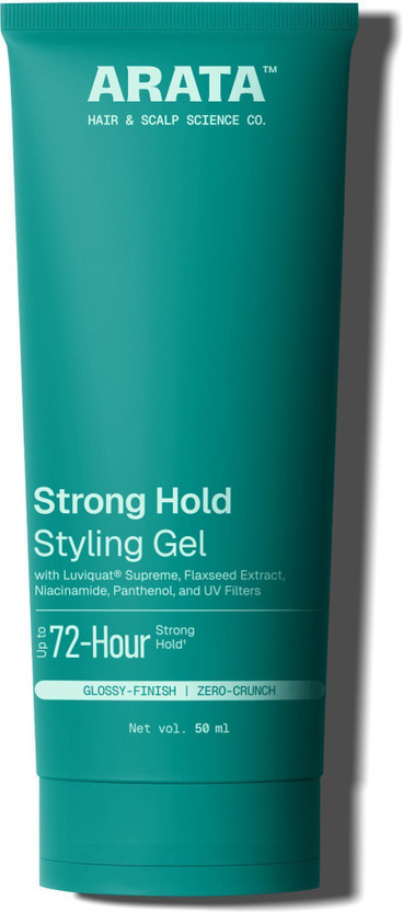 ARATA Styling Gel with Flaxseeds for Daily Use | Strong Hold, Glossy Finish Hair Gel(50 ml)