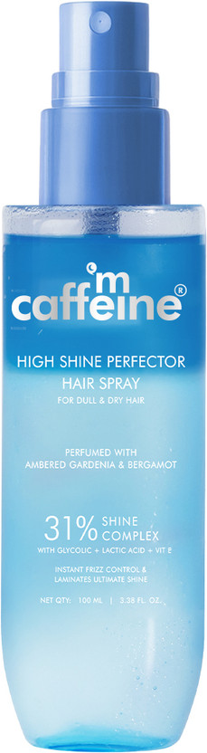mCaffeine 5-in-1 Anti-Frizz Perfume Hair Spray| Instant Shine & Floral Fragrance Hair Spray(150 ml)