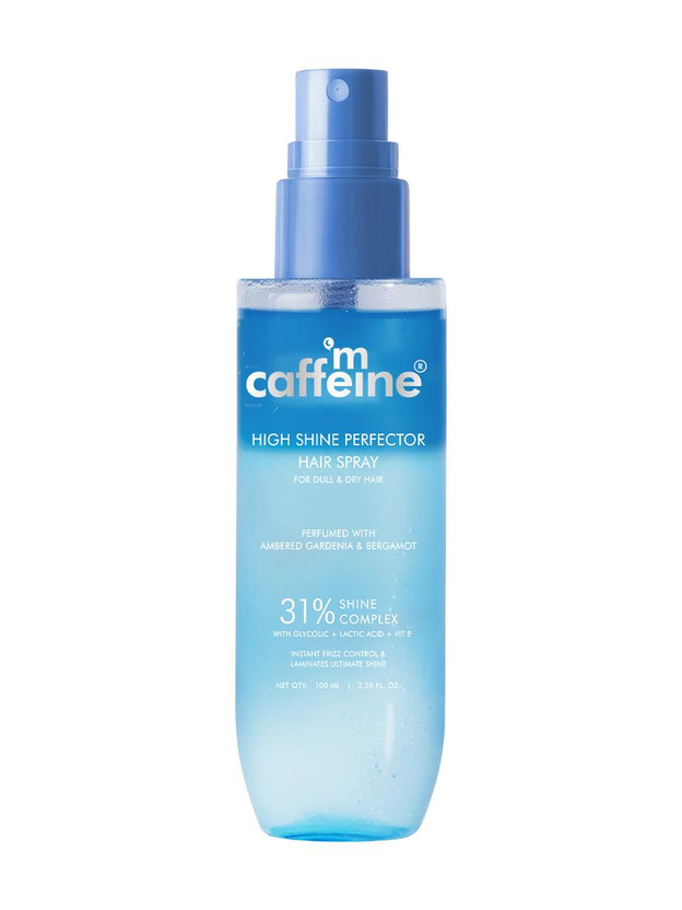 mCaffeine 5-in-1 Anti-Frizz Perfume Hair Spray| Instant Shine & Floral Fragrance Hair Spray(100 ml)