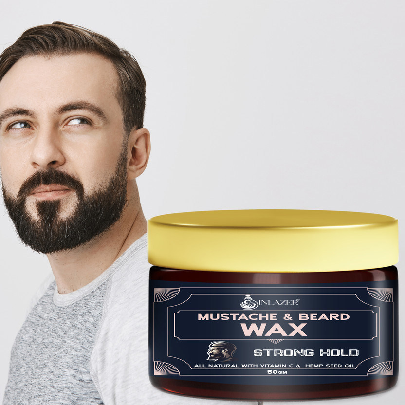 inlazer Mustache & Beard Wax For Men" Strong Hold, Adds Gloss & Shine To Hair Hair Wax(50 g)